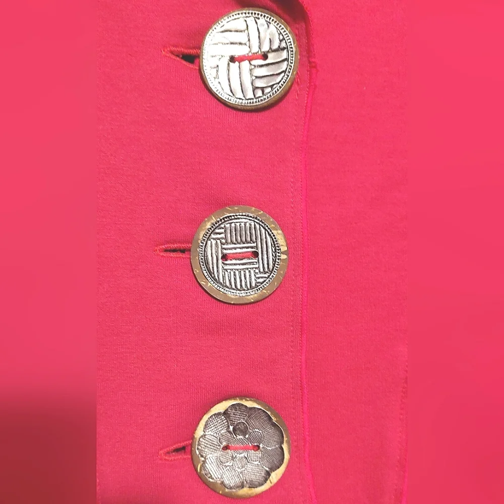 Neon Buddha Women's Pink Long Sleeved Button Front Jacket EUC Size XS - Picture 7 of 15